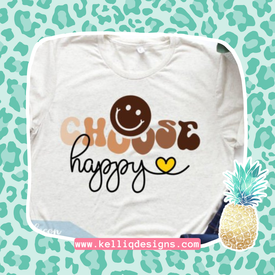 Choose Happy (yellow heart)