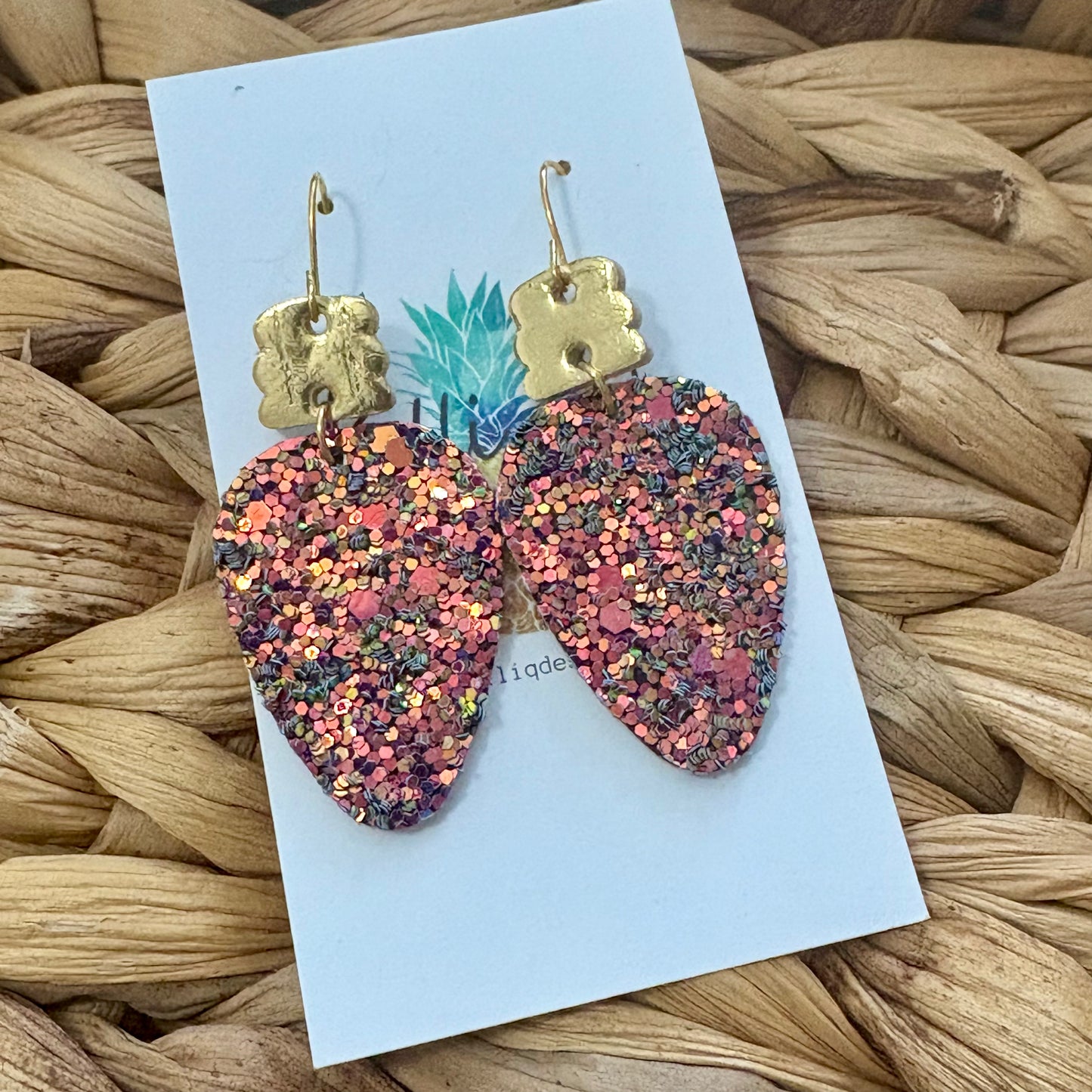 Gold Glitter Christmas Lights