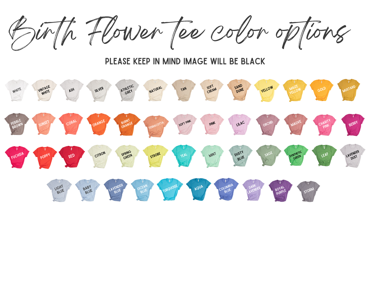 Birth Flower Tees