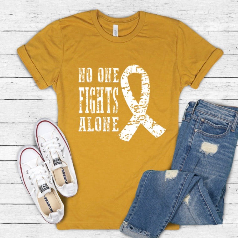 No One Fights Alone (white letters)