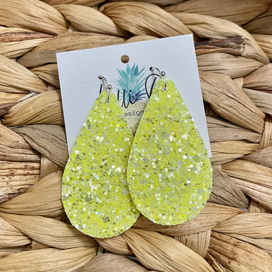 Neon Yellow Glitter - Becki