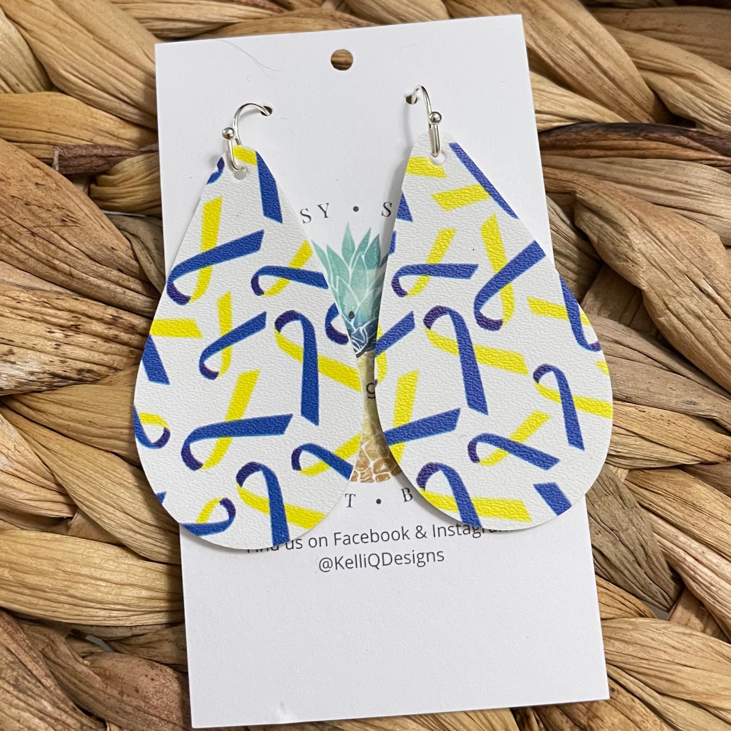 Blue and Yellow Awareness Ribbon - Becki