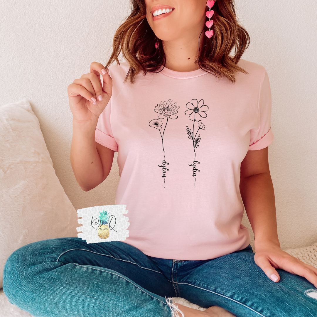 Birth Flower Tees