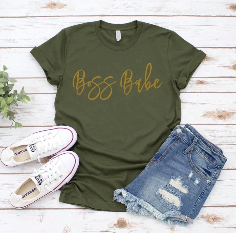 Boss Babe - metallic gold