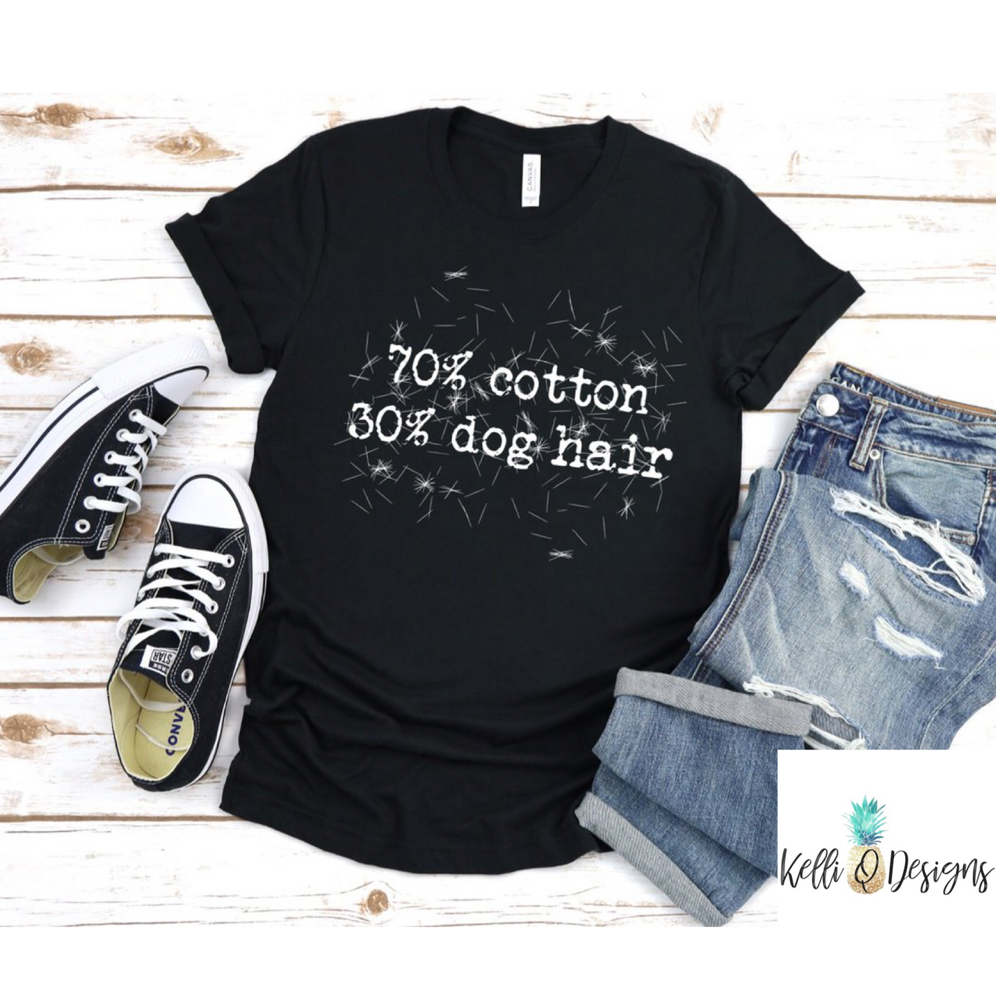 70% Cotton 30% Dog Hair