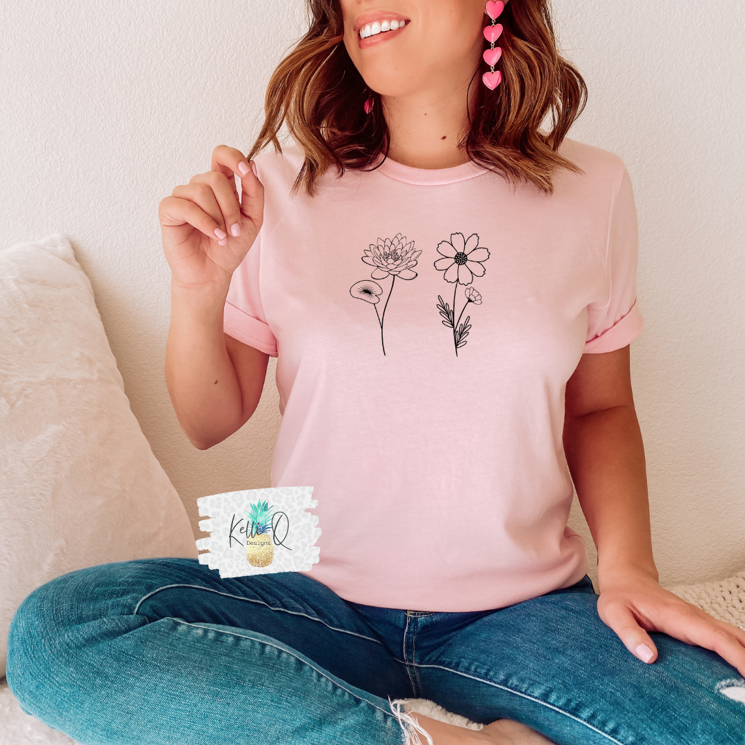 Birth Flower Tees
