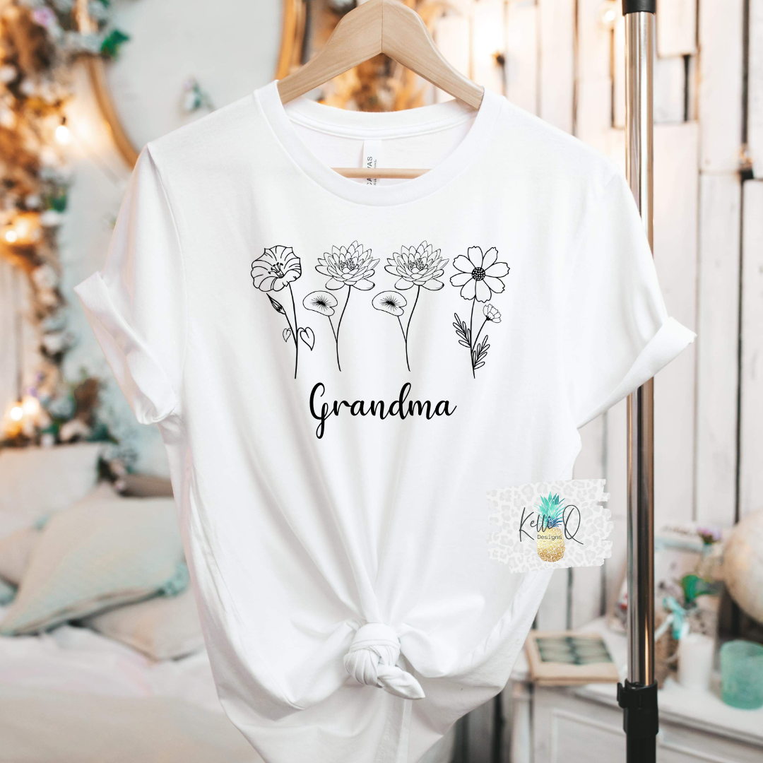 Birth Flower Tees