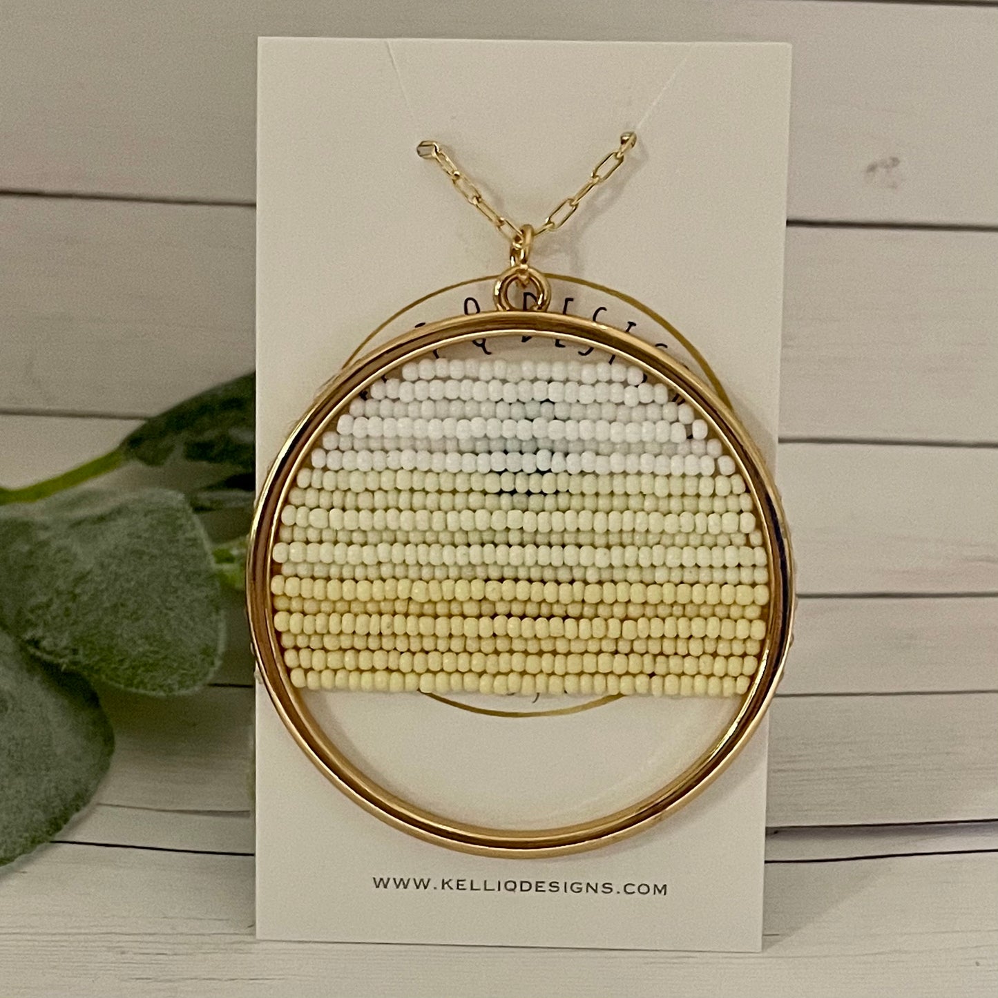 Beaded Necklace - Cream