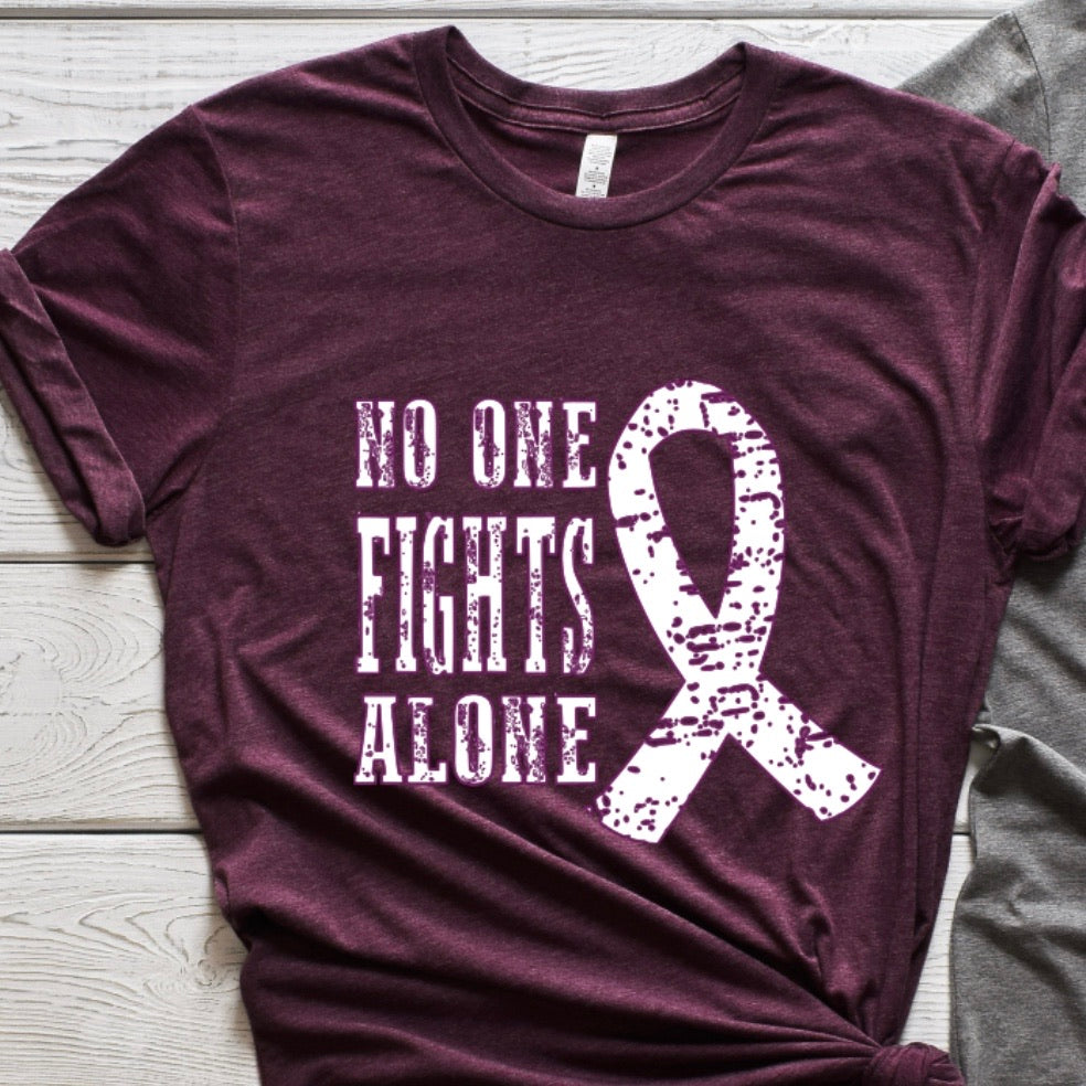 No One Fights Alone (white letters)
