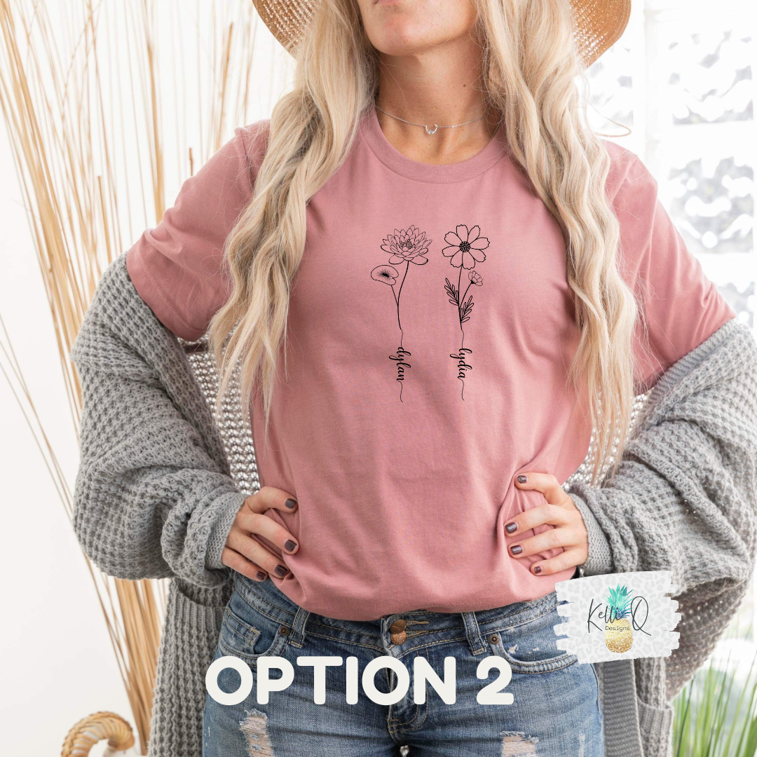 Birth Flower Tees