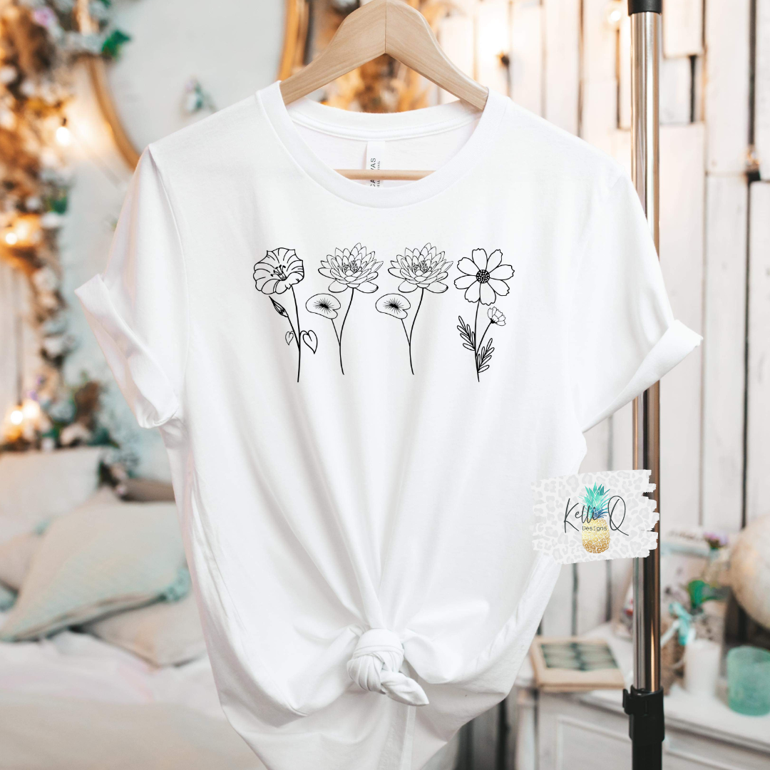 Birth Flower Tees