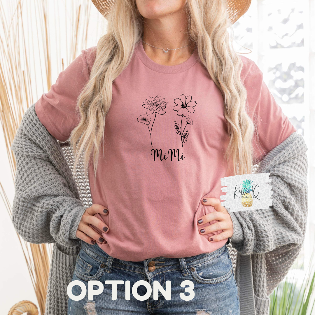 Birth Flower Tees