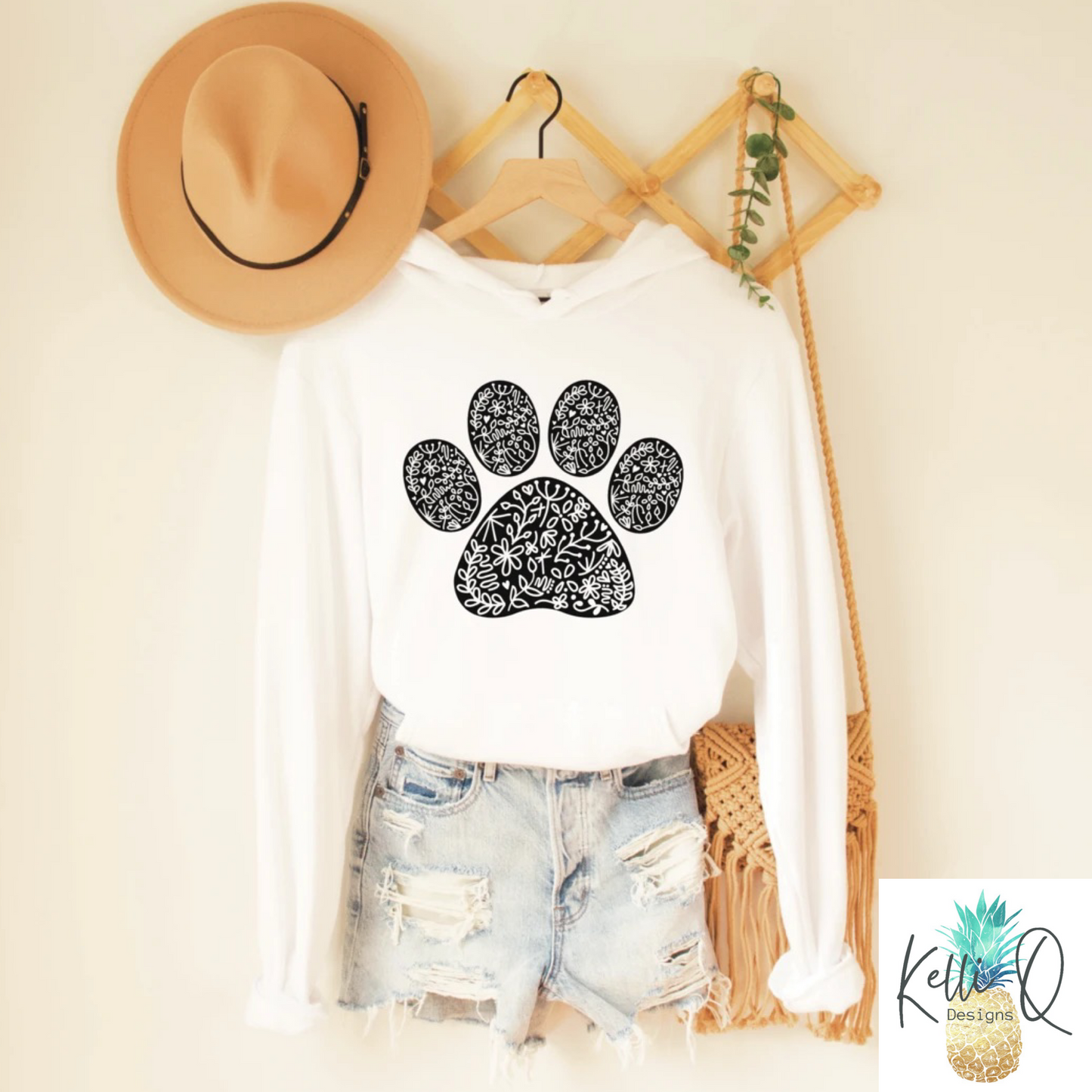 Floral paw print