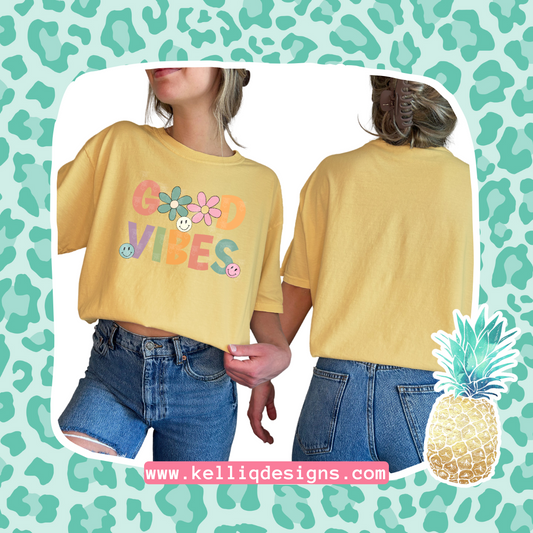 Good Vibes (retro flower)