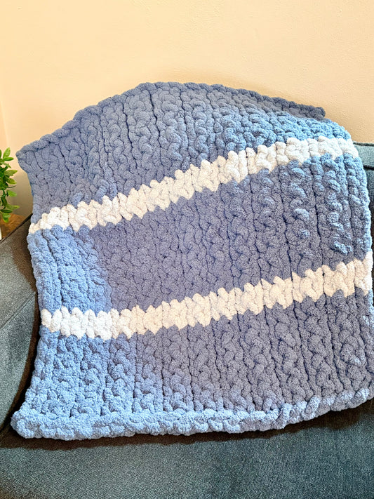 Blue Chunky Baby Blanket (RTS)