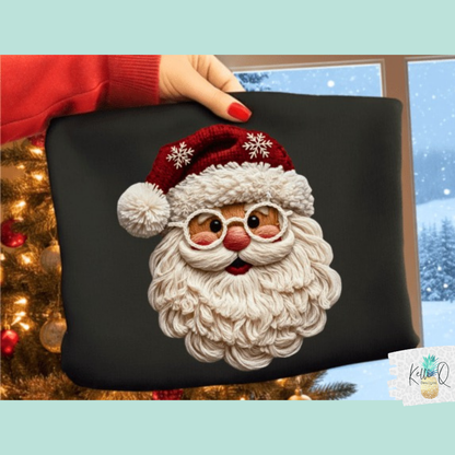 Santa (faux yarn embroidery)