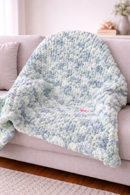 With Love Chunky Handknit Blanket