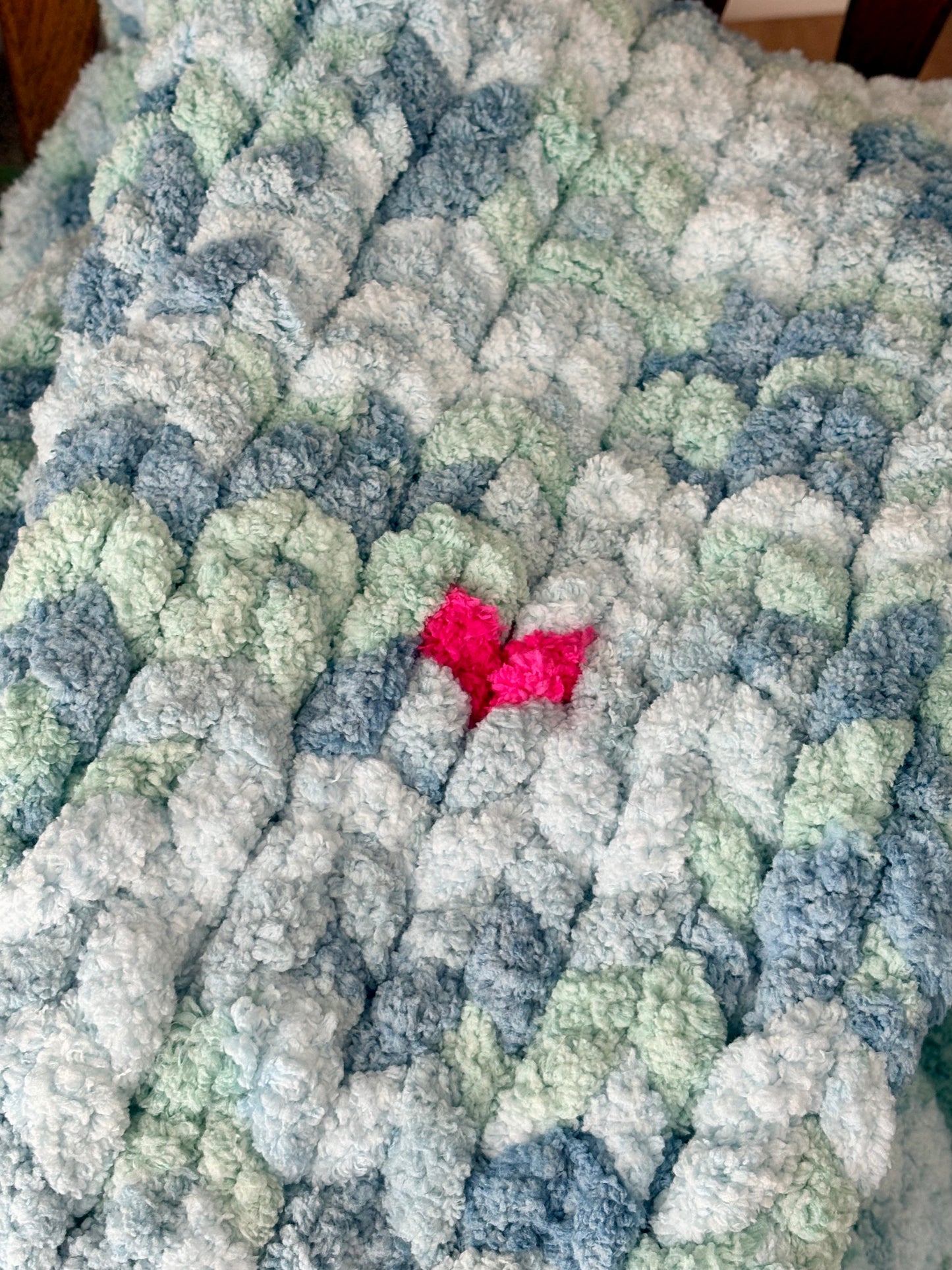 With Love Chunky Handknit Blanket