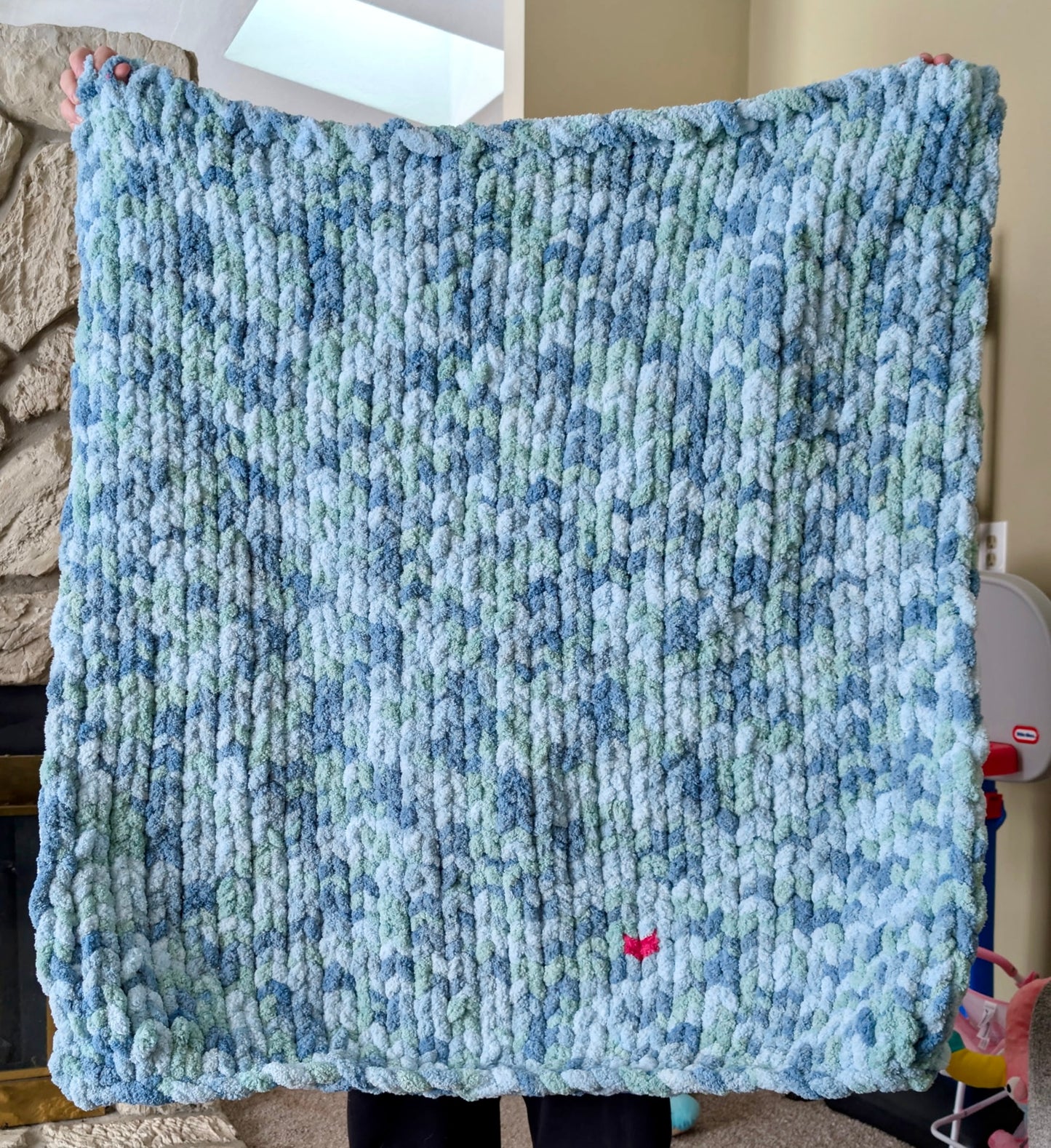 With Love Chunky Handknit Blanket