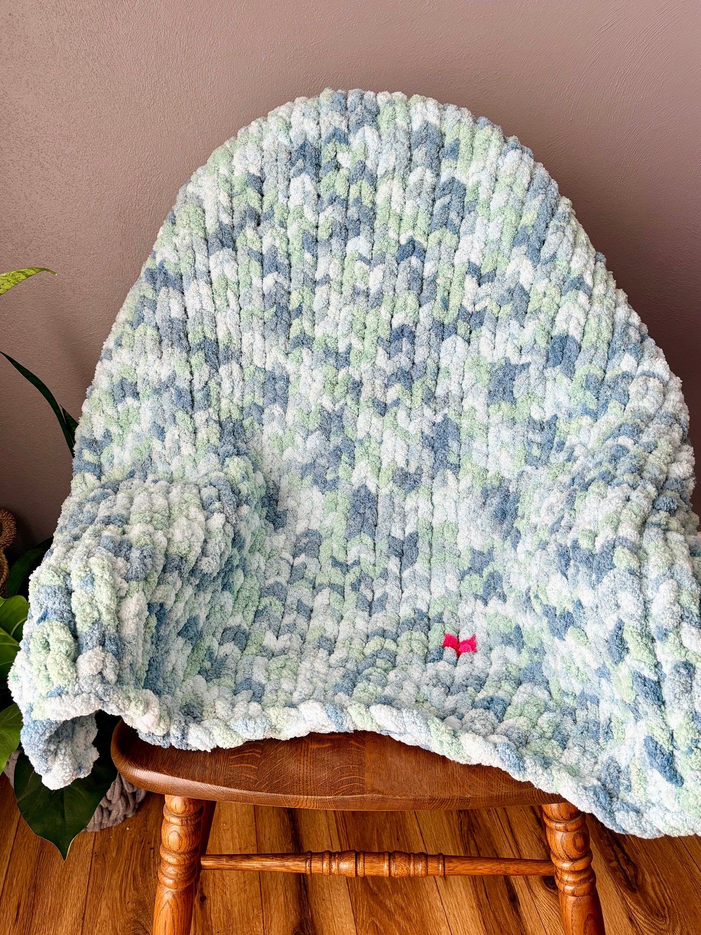 With Love Chunky Handknit Blanket