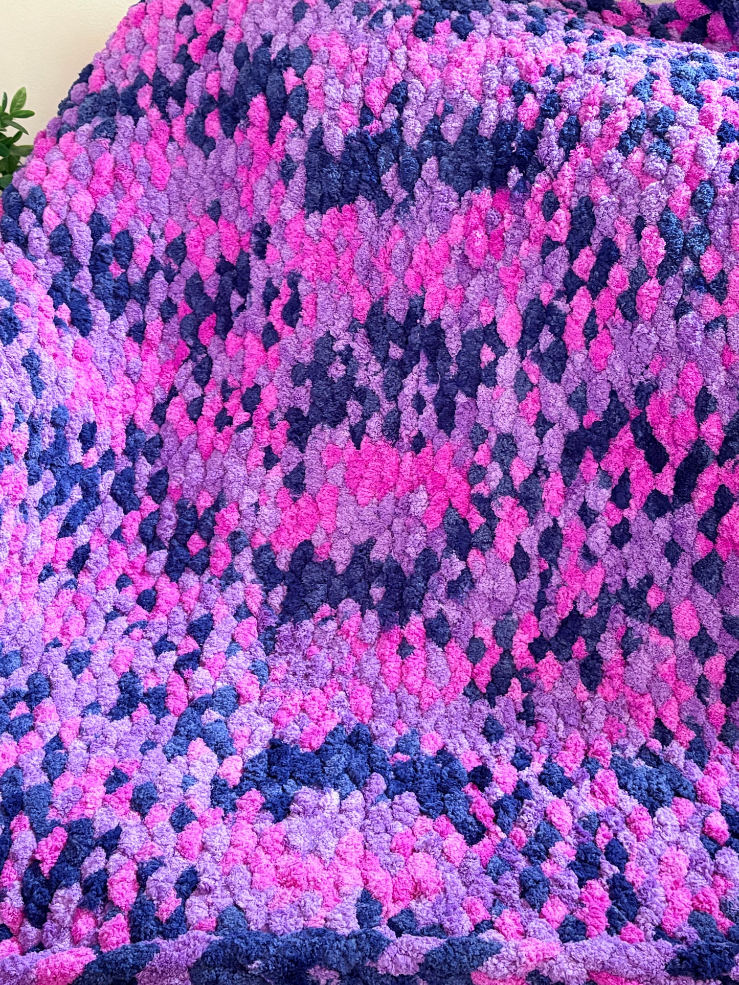 Purple Speckle Chunky Lap Blanket (RTS)