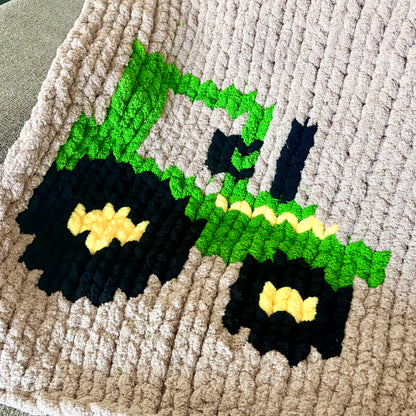 Tractor Chunky Handknit Blanket