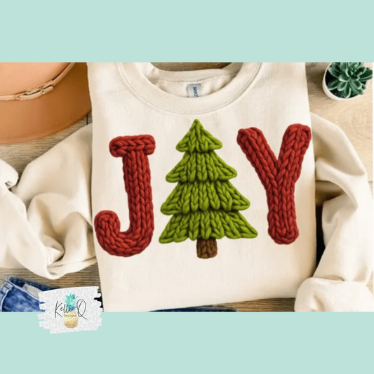 Joy (faux yarn embroidery)