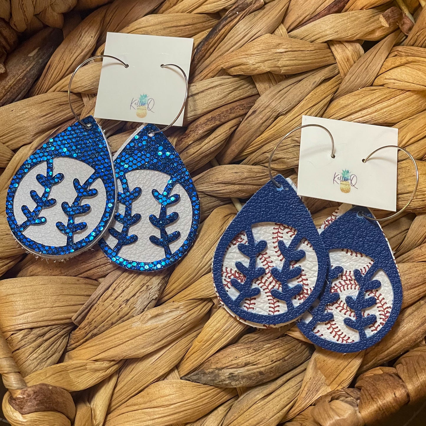 Baseball Team Color Earrings