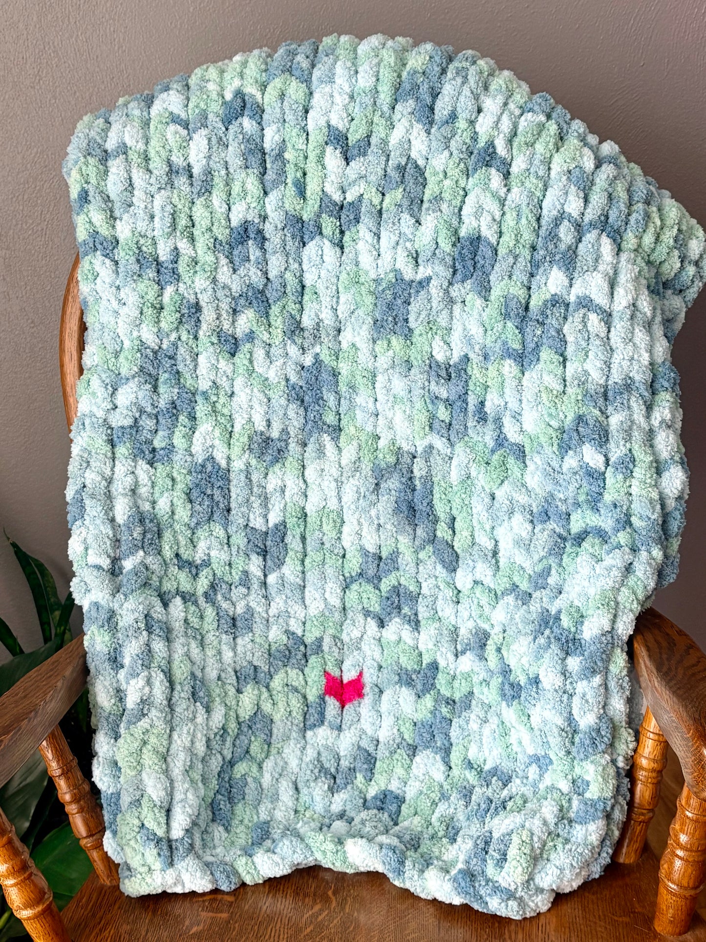 With Love Chunky Handknit Blanket