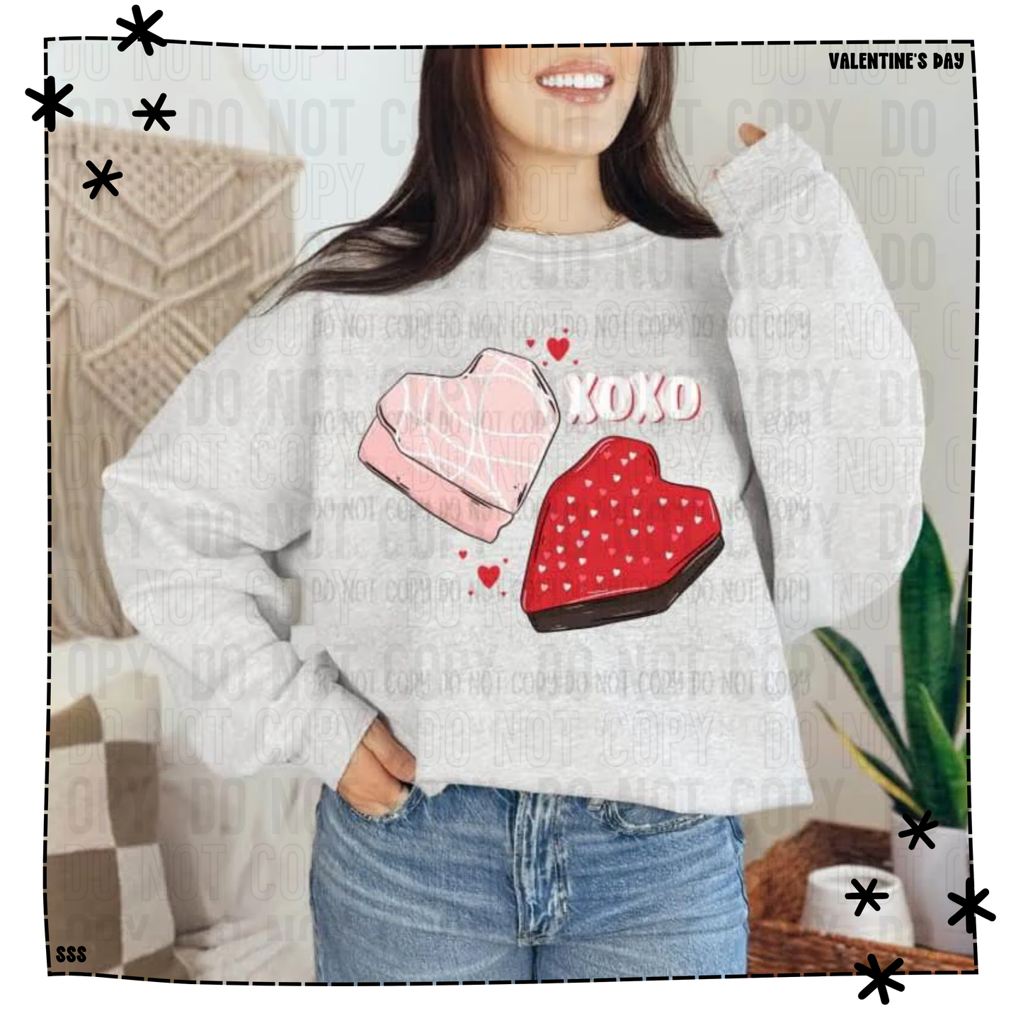 XOXO Cake Brownie Heart