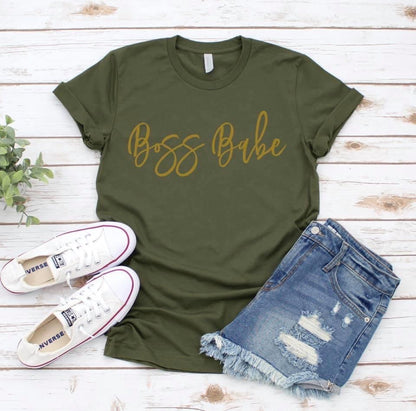 Boss Babe - metallic gold