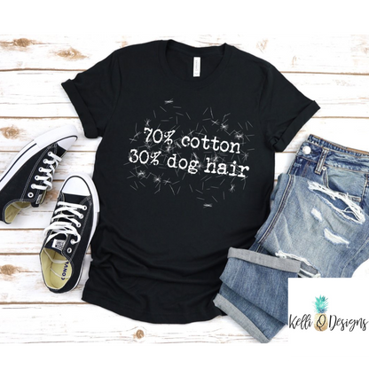 70% Cotton 30% Dog Hair