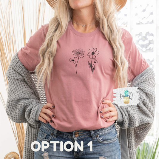 Birth Flower Tees