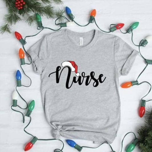 Nurse w/ Santa hat