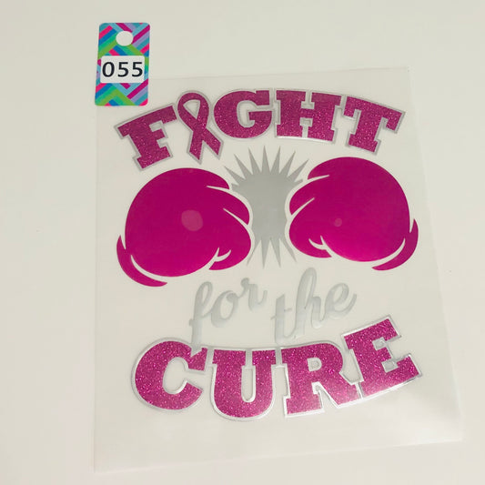 Fight for the Cure metallic and glitter